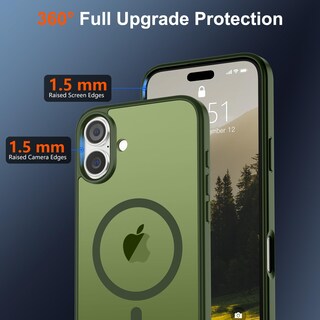 Foto 4 | Foto 4 | Funda Magnética Supfine Para Iphone 16 Con Magsafe Green - Venta Internacional.