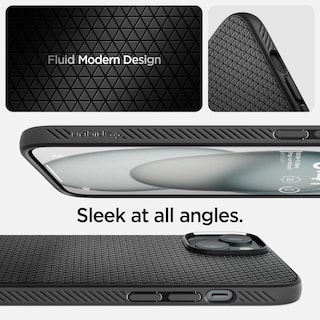 Foto 3 | Foto 3 | Funda Spigen Liquid Air Para Iphone 15 (2023), Color Negro Mate - Venta Internacional.