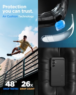 Foto 3 | Foto 3 | Funda Spigen Tough Armor Para Galaxy A16 5g Con Soporte, Color Negro - Venta Internacional.
