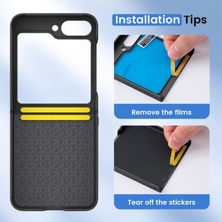 Foto 5 | Foto 5 | Funda De Teléfono Ruky Para Samsung Galaxy Z Flip 6 Negra - Venta Internacional.