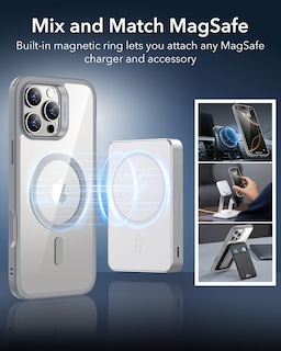 Foto 6 | Foto 6 | Funda De Teléfono Esr Para Iphone 16 Pro Con Magsafe Clear Grey - Venta Internacional.