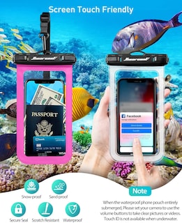 Foto 6 | Foto 6 | Funda Impermeable Para Teléfono Hiearcool Universal Ipx8 De Hasta 8.3 Pulgadas - Venta Internacional.