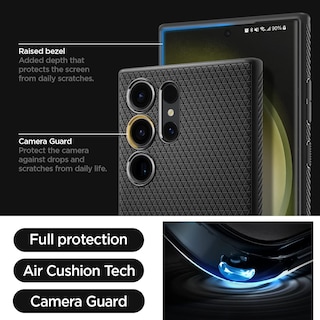 Foto 6 | Foto 6 | Funda Spigen Liquid Air Para Galaxy S23, Color Negro Mate - Venta Internacional.