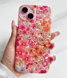 Foto 3 | Foto 3 | Funda Qokey Para Iphone 14/13 De 6.1 Pulgadas, Diseño Floral Rosa - Venta Internacional.