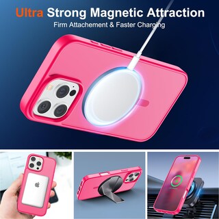 Foto 5 | Foto 5 | Funda Magnética Supfine Para Iphone 16 Pro, Color Rosa Intenso - Venta Internacional.