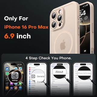 Foto 2 | Foto 2 | Funda De Teléfono Tocol Magnetic Para Iphone 16 Pro Max De 6.9 Pulgadas, Color Dorado - Venta Internacional.