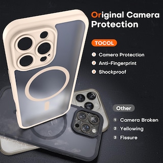 Foto 5 | Foto 5 | Funda De Teléfono Tocol Magnetic Para Iphone 16 Pro Max De 6.9 Pulgadas, Color Dorado - Venta Internacional.