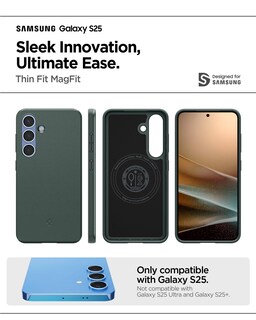 Foto 2 | Foto 2 | Funda Spigen Thin Fit Magfit Para Samsung Galaxy S25, Color Verde - Venta Internacional.