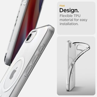 Foto 5 | Foto 5 | Funda Magfit De Cristal Líquido Spigen Para Iphone 16e, Color Blanco Transparente - Venta Internacional.