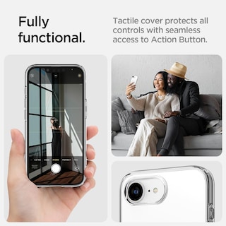 Foto 7 | Foto 7 | Funda Magfit De Cristal Líquido Spigen Para Iphone 16e, Color Blanco Transparente - Venta Internacional.