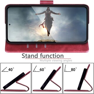 Foto 7 | Foto 7 | Funda Tipo Cartera Suanpot Compatible Con Samsung Galaxy S25 Roja - Venta Internacional.