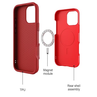 Foto 4 | Foto 4 | Funda Mybat Fuse con Magsafe para iPhone 16 Pro Roja