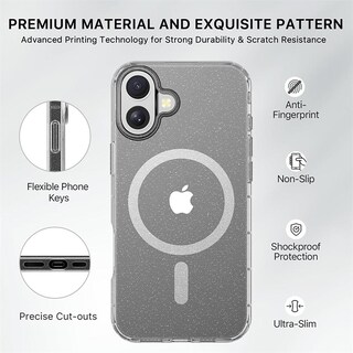 Foto 7 | Foto 7 | . Funda Mybat Savvy Para Iphone 16 - Brillos Transparente