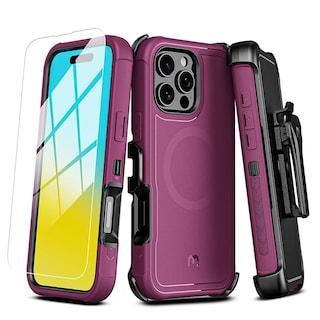 Foto 1 | Foto 1 | . Funda Mybat Maverick Magsafe Clip Para Iphone 16 Pro - Ciruela Con Mica