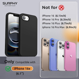 Foto 2 | Foto 2 | Funda Surphy Para Iphone 16e Con Magsafe Con Pantalla Negra - Venta Internacional.