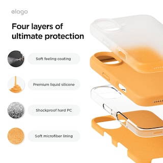 Foto 4 | Foto 4 | Funda De Teléfono Elago Compatible Con Iphone 16 Plus, Silicona, Naranja - Venta Internacional.