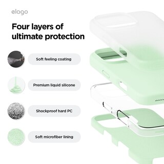 Foto 4 | Foto 4 | Funda De Teléfono Elago Compatible Con Iphone 16 Pro Max Soft Mint - Venta Internacional.