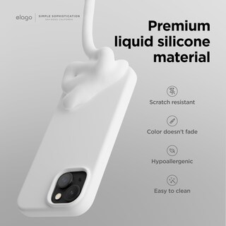 Foto 3 | Foto 3 | Funda Elago Liquid Silicone Para Iphone 15 Plus, Color Blanco - Venta Internacional.