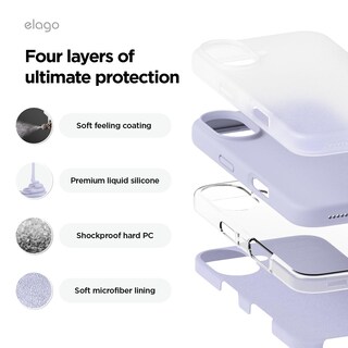 Foto 4 | Foto 4 | Funda De Teléfono Elago Compatible Con Iphone 16 Plus De Silicona, Color Morado - Venta Internacional.
