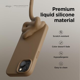 Foto 3 | Foto 3 | Funda De Teléfono Elago Compatible Con Iphone 15 Plus De Silicona, Color Marrón - Venta Internacional.