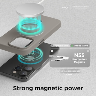 Foto 2 | Foto 2 | Funda Elago Magnetic Silicone Para Iphone 15 Pro De 6.1 Pulgadas, Color Gris - Venta Internacional.
