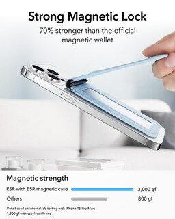 Foto 2 | Foto 2 | Cartera Magnética Esr Halolock Para Iphone 16/15/14/13/12 Azul - Venta Internacional.