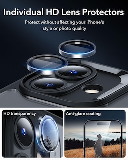Foto 7 | Foto 7 | Funda De Teléfono Esr Para Iphone 16 Con Vidrio Templado Negro Transparente - Venta Internacional.