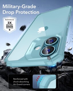 Foto 3 | Foto 3 | Funda De Teléfono Esr Air Armor Series Para Iphone 16, Color Verde Transparente - Venta Internacional.