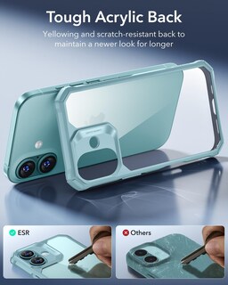 Foto 5 | Foto 5 | Funda De Teléfono Esr Air Armor Series Para Iphone 16, Color Verde Transparente - Venta Internacional.