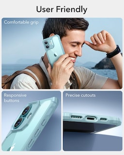 Foto 7 | Foto 7 | Funda De Teléfono Esr Air Armor Series Para Iphone 16, Color Verde Transparente - Venta Internacional.