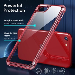 Foto 6 | Foto 6 | Funda De Teléfono Esr Air Armor Clear Red Para Iphone Se (2022) - Venta Internacional.