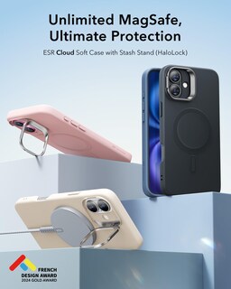 Foto 6 | Foto 6 | Funda De Teléfono Esr Para Iphone 16 Plus De Silicona Con Soporte, Color Canela - Venta Internacional.