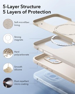 Foto 5 | Foto 5 | Funda Esr Para Iphone 15 Pro Con Magsafe Que Absorbe Los Golpes, Color Canela Claro - Venta Internacional.