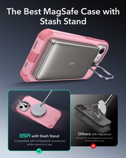 Foto 4 | Foto 4 | Funda De Teléfono Esr Cyber Series Con Soporte Para Iphone 13/14, Color Rosa - Venta Internacional.