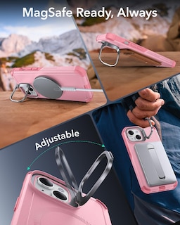 Foto 5 | Foto 5 | Funda De Teléfono Esr Cyber Series Con Soporte Para Iphone 13/14, Color Rosa - Venta Internacional.