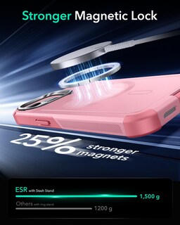 Foto 6 | Foto 6 | Funda De Teléfono Esr Cyber Series Con Soporte Para Iphone 13/14, Color Rosa - Venta Internacional.