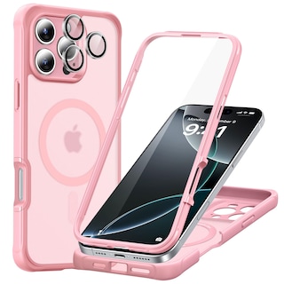 Foto 1 | Foto 1 | Funda De Teléfono Esr Para Iphone 16 Pro Max Con Vidrio Templado Rosa - Venta Internacional.