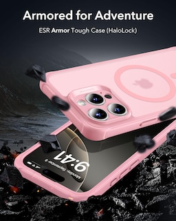 Foto 2 | Foto 2 | Funda De Teléfono Esr Para Iphone 16 Pro Max Con Vidrio Templado Rosa - Venta Internacional.