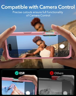 Foto 6 | Foto 6 | Funda De Teléfono Esr Para Iphone 16 Pro Max Con Vidrio Templado Rosa - Venta Internacional.