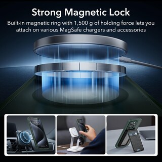 Foto 3 | Foto 3 | Funda De Teléfono Esr Para Iphone 15 Pro, Color Verde Mate Translúcido - Venta Internacional.