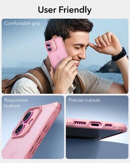 Foto 7 | Foto 7 | Funda De Teléfono Esr Air Armor Series Para Iphone 16, Rosa Esmerilado - Venta Internacional.
