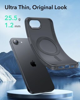 Foto 3 | Foto 3 | Funda Esr Halolock Zero Clear Para Iphone 16e, Color Negro Esmerilado - Venta Internacional.