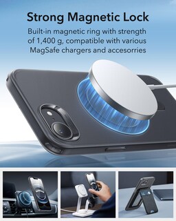 Foto 5 | Foto 5 | Funda Esr Halolock Zero Clear Para Iphone 16e, Color Negro Esmerilado - Venta Internacional.