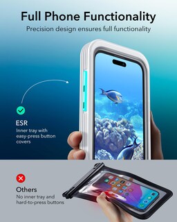 Foto 4 | Foto 4 | Funda Impermeable Esr Para Iphone 15/14/13 Pro Clear - Venta Internacional.