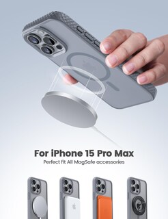 Foto 2 | Foto 2 | Funda Magnética Lamicall Para Iphone 15 Pro Magsafe Gray - Venta Internacional.