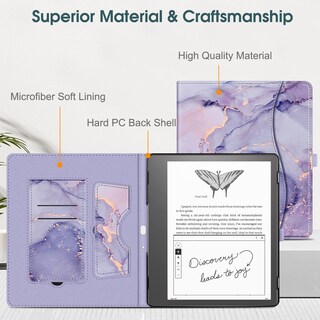 Foto 7 | Foto 7 | Funda Fintie Con Soporte Para Kindle Scribe De 10,2 Pulgadas Con Ranura Para Tarjetas, Color Lila - Venta Internacional.