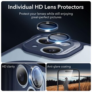 Foto 6 | Foto 6 | Funda Magnética Esr Para Iphone 14 Con Vidrio Templado Azul - Venta Internacional.