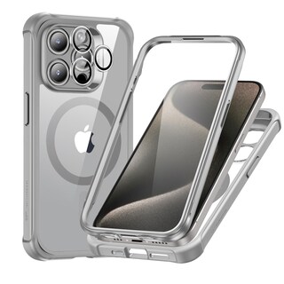 Foto 1 | Foto 1 | Set De Fundas Esr Para Iphone 15 Pro Con Protectores De Lentes, Color Gris Transparente - Venta Internacional.