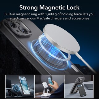 Foto 5 | Foto 5 | Funda De Teléfono Esr Zero Series Para Iphone 15 Plus Con Magsafe Bla - Venta Internacional.