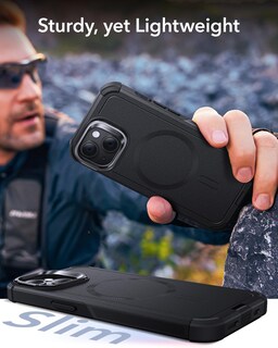 Foto 7 | Foto 7 | Funda De Teléfono Esr Cyber Series Con Soporte Para Iphone 15 Negra - Venta Internacional.